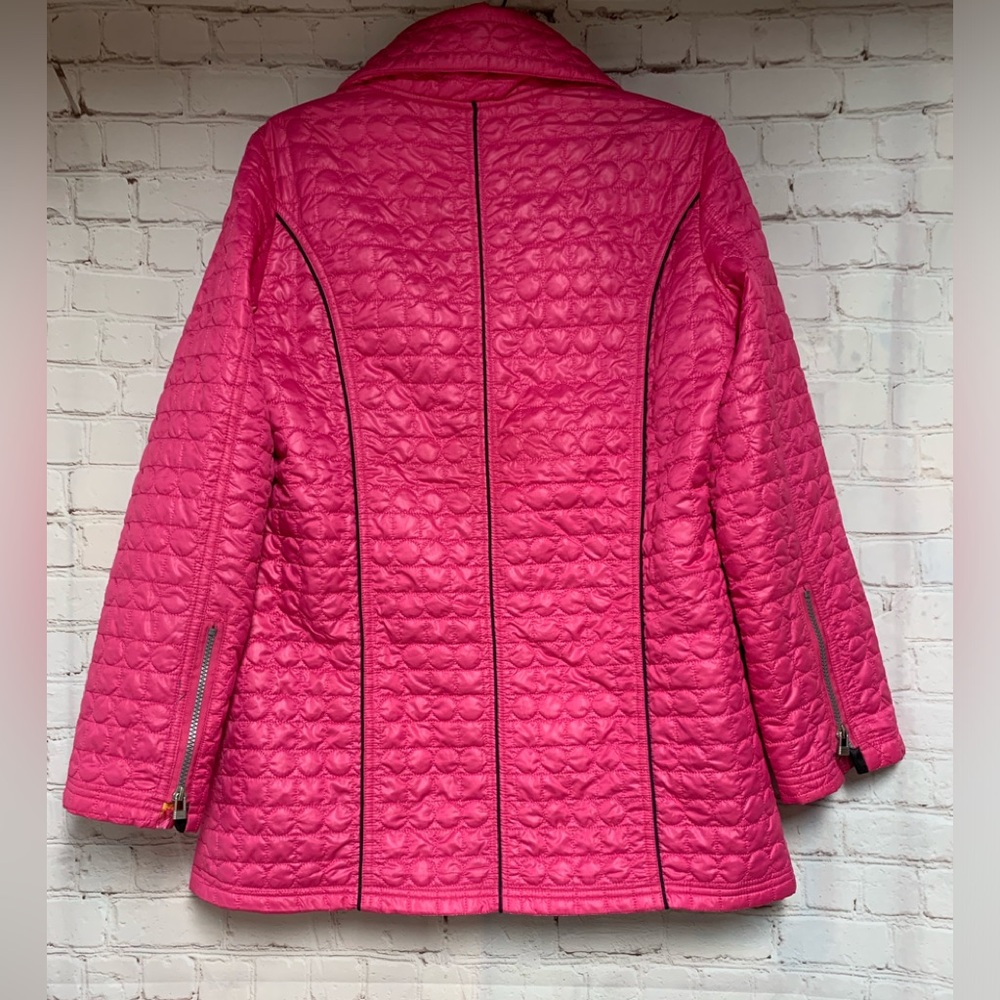 UBU Hot Pink Quilted Floral Jacket Size S 40” - Picture 10 of 10